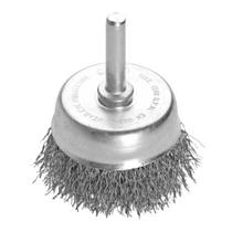 Escova De Aço Ondulado 50mm Tipo Copo Com Haste 1/4" Pequi
