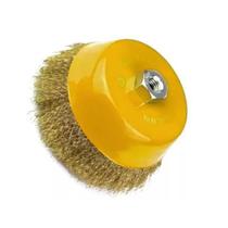 Escova De Aço Ondulado Copo 4 X 100Mm Esmerilhadeira Escova De Aço Ondulado Copo 4 X 100Mm Esmerilhadeira