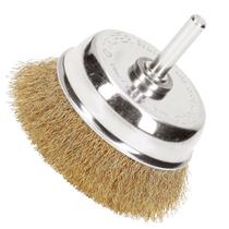 Escova De Aço Para Furadeira Com Haste Copo 100mm 4 Pol Escova De Aço Para Furadeira Com Haste Copo 100mm 4 Pol