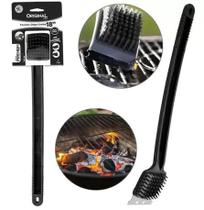 Escova De Aço Para Limpar Grelha Churrasqueiras Com Raspador - Original - SL0175