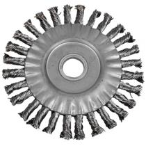 Escova de Aço Rotativa Trançada para Esmerilhadeira 4.12 x 14 Furo 78