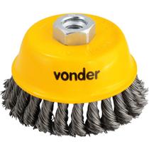 Escova de aço torcido tipo copo 3"