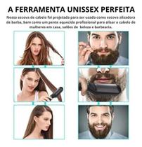 Escova De Alisamento Barba E Cabelo Bivolt Profissional