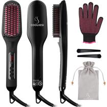 Escova de alisamento de cabelo COOLKESI Ionic Fast Heating Escova de alisamento de cabelo COOLKESI Ionic Fast Heating