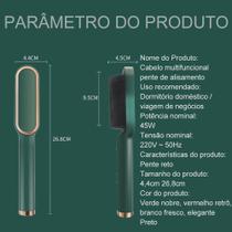Escova de alisamento de cabelo profissional 2 em 1, penteadeira de cerâmica quente, aquecimento HAIR 2200 - HA808 VERDE Escova de alisamento de cabelo profissional 2 em 1, penteadeira de cerâmica quente, aquecimento HAIR 2200 - HA808 VERDE