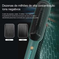 Escova De Alisamento De Cabelo Profissional 2 Em 1, Penteadeira De Cerâmica Quente Verde Escova De Alisamento De Cabelo Profissional 2 Em 1, Penteadeira De Cerâmica Quente Verde