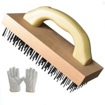 Escova de arame HYCDFCS para limpeza e remoção de ferrugem com alça