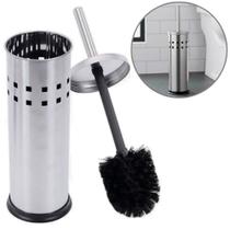 Escova de Banheiro Inox Mimo Style Higiênica Com Suporte Moderno Prata Escova de Banheiro Inox Mimo Style Higiênica Com Suporte Moderno Prata