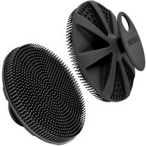 Escova de banho de silicone para depuração corporal INNERNEED preta