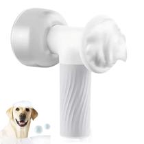 Escova de Banho Espuma Pet Cao Gato Cachorro Animal de Estimaçao Dispenser Shampoo Automatico Bateria Recarregavel USB Massageadora Relaxante Limpeza