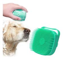 Escova De Banho Pet Cachorro Gato Dispenser Shampoo Zein