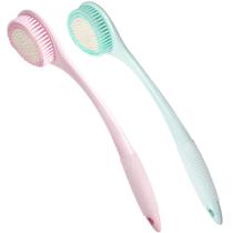 Escova de banho traseira BEDELITE para chuveiro, cabo de 16,4 cm de comprimento, pacote com 2 unidades Escova de banho traseira BEDELITE para chuveiro, cabo de 16,4 cm de comprimento, pacote com 2 unidades