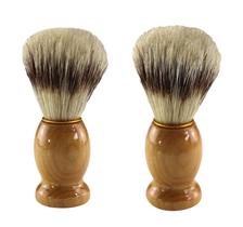 Escova de barbear Iconikal Wood Handled Badger Hair, pacote com 2 unidades Escova de barbear Iconikal Wood Handled Badger Hair, pacote com 2 unidades
