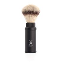 Escova de barbear MÜHLE Travel Black Aluminium Silvertip Fibre