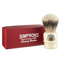 Escova de Barbear Simpson Chubby 1 Super Texugo com Cabo de Marfim Sintético