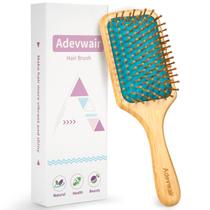 Escova de cabelo Adevwair Bamboo Wood Paddle Massaging Scalp