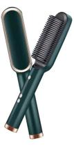 Escova De Cabelo Alisadora Elétrica Pente Alisador Verde
