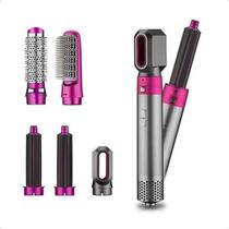 Escova De Cabelo Alisadora Modeladora 5 Em 1 Multifuncional 110v