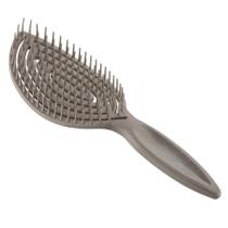 Escova De Cabelo Amazonia Dompel Anti Frizz e Anti Estática Flexível Cafe Dompel