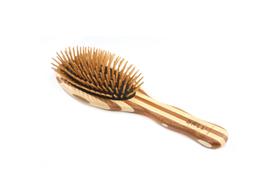 Escova de cabelo Bass HAIR DOC Escova oval grande de cerdas de madeira Escova de cabelo Bass HAIR DOC Escova oval grande de cerdas de madeira