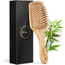 Escova de cabelo BFWood Bamboo Paddle com cerdas de bambu Escova de cabelo BFWood Bamboo Paddle com cerdas de bambu