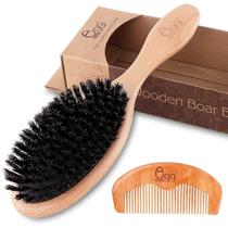 Escova de cabelo BLACK EGG Boar Bristle para mulheres, homens e crianças e extras