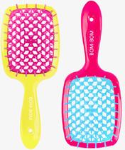 Escova de cabelo Bom BOM, kit de 2 unidades, desembaraçador úmido e seco