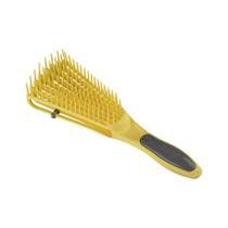 Escova De Cabelo Caracol Cabelos Crespos e Cacheados Flexível Amarela Dompel