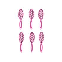 Escova De Cabelo Darma 302 Rigida Oval Desemb - Kit Com 6Un Escova De Cabelo Darma 302 Rigida Oval Desemb - Kit Com 6Un