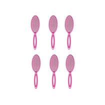 Escova De Cabelo Darma 302 Rigida Oval Desemb - Kit Com 6Un Escova De Cabelo Darma 302 Rigida Oval Desemb - Kit Com 6Un