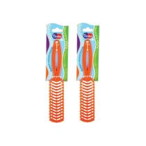 Escova De Cabelo Darma Flex 346 Reta Laranja - Kit Com 2Un