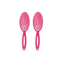 Escova De Cabelo Darma Flex Oval 338 Pink - Kit Com 2Un Escova De Cabelo Darma Flex Oval 338 Pink - Kit Com 2Un