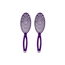 Escova De Cabelo Darma Flex Oval Roxa - Kit Com 2Un Escova De Cabelo Darma Flex Oval Roxa - Kit Com 2Un