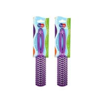 Escova De Cabelo Darma Flex Reta 347 Roxa - Kit Com 2Un Escova De Cabelo Darma Flex Reta 347 Roxa - Kit Com 2Un