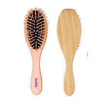 Escova de Cabelo de Madeira Almofadada Wood Oval Cerdas de Madeira Reduz Frizz Belliz 21cm