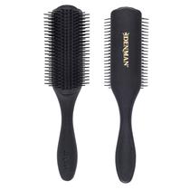 Escova de cabelo Denman D4 Curly Hair Styling 9 fileiras toda preta