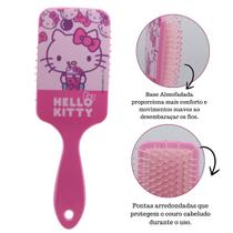 Escova De Cabelo Desembaraçadora Raquete Hello Kitty Sanrio