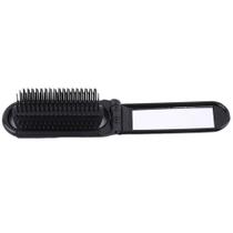 Escova de cabelo dobrável portátil com espelho GloryMM Black