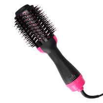 Escova De Cabelo E Secador 2 Em 1 Preto E Rosa 110V