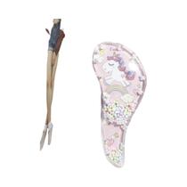 Escova De Cabelo Em Forma De Golfinho Mini Durável Para Perucas De Cabelo Real, Tamanho Pocket, Cabo