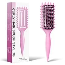 Escova de cabelo encaracolado Weldilgit Curl Defining com cerdas macias de javali Escova de cabelo encaracolado Weldilgit Curl Defining com cerdas macias de javali