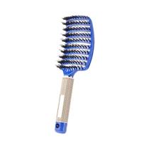 Escova De Cabelo Feminina De Cerdas De Javali E Nylon Para Massagem No Couro Cabeludo, Desembaraçar
