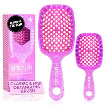 Escova de cabelo FHI Heat Unbrush Detangling, pacote combinado original e mini