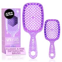 Escova de cabelo FHI Heat Unbrush Detangling, pacote combinado original e mini