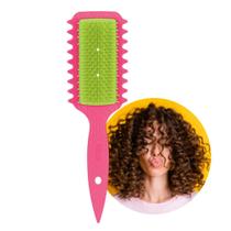 Escova de Cabelo Fitagem Definidora de Cachos Ricca Flex Fita Curl Rosa