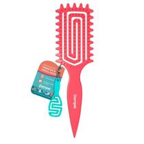 Escova De Cabelo Flexível Enlace Para Cachos Crespos Dompel Cor:Coral
