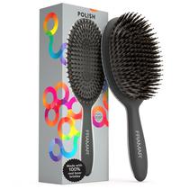 Escova de cabelo FRAMAR Soft Boar Bristle para mulheres - preta