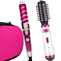 Escova De Cabelo Gama Italy Profissional Rotativa 1100w Secadora Alisadora Rosa Bivolt Modelador Nova Maleta Escova De Cabelo Gama Italy Profissional Rotativa 1100w Secadora Alisadora Rosa Bivolt Modelador Nova Maleta