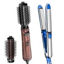 Escova De Cabelo Gama Italy Profissional Rotativa 1100w Secadora Prancha Gold Titanium 465ºf Chapinha Progressiva Digital Bivolt