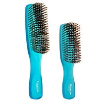Escova de cabelo GIORGIO GION1-2B Neon Blue, conjunto de 2 para homens/mulheres